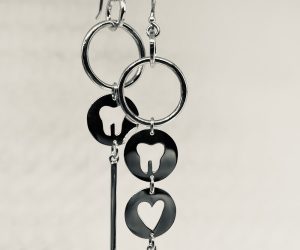 Floss Jewellery Tooth Heart Earrings